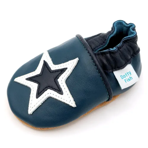 Dotty Fish Soft Leather Baby Shoes Toddler Shoes Non Slip