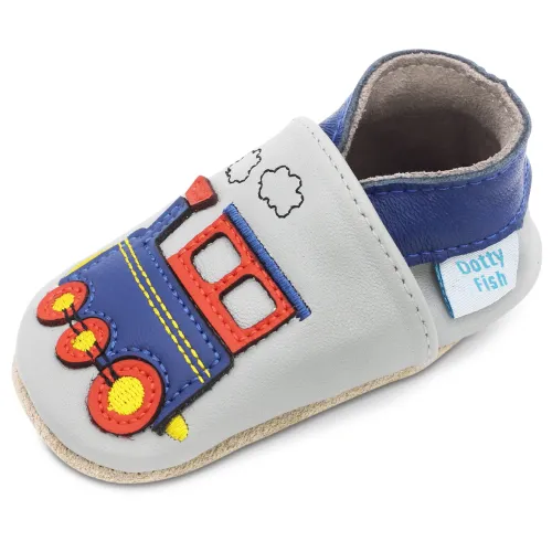 Dotty Fish Soft Leather Baby Shoes. Toddler Shoes. Non-Slip