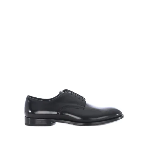 Doucal's , Black Brushed Leather Oxford Shoes ,Black male, Sizes: 7 UK, 5 UK, 7 1/2 UK, 12 1/2 UK, 6 UK, 11 UK, 9 1/2 UK, 8 1/2 UK, 10 1/2 UK, 6 1/2 U