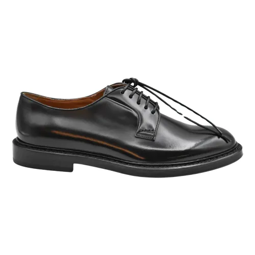 Doucal's , Black Derby Horse Flat Shoes ,Black male, Sizes: