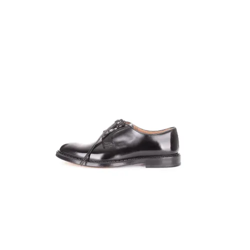 Doucal's , Black Flat Shoes ,Black male, Sizes:
