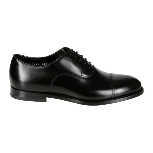 Doucal's , Black Francesina Toe Cap Shoes ,Black male, Sizes: