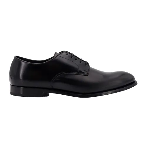 Doucal's , Black Lace-Up Men's Shoes ,Black male, Sizes:
