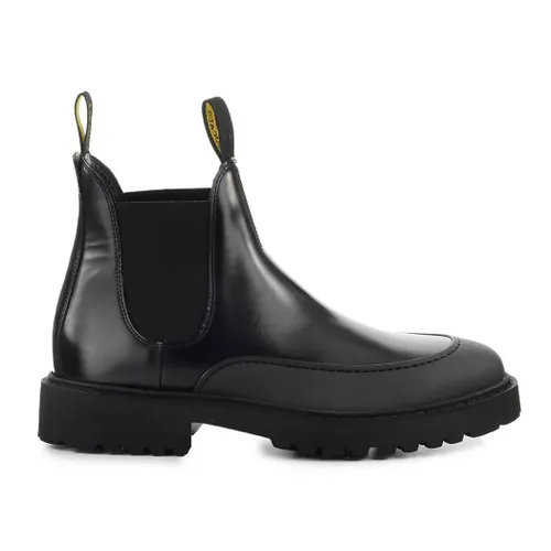 DOUCAL'S BLACK LEATHER CHELSEA BOOT