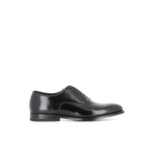 Doucal's , Black Oxford Flat Shoes ,Black male, Sizes: