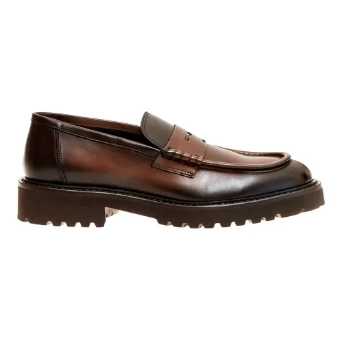 Doucal's , Brown Leather Moccasin