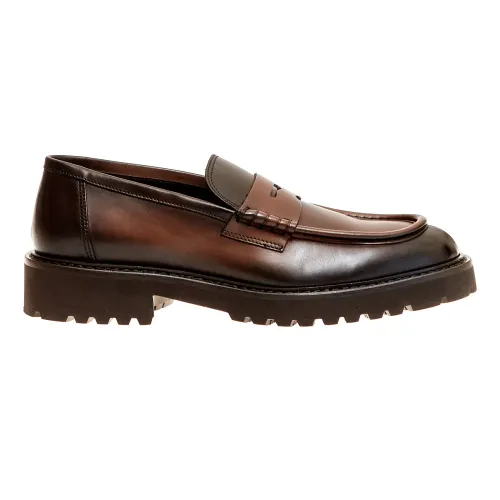 Doucal's , Brown Moccasin Shoes for Men ,Brown male, Sizes: