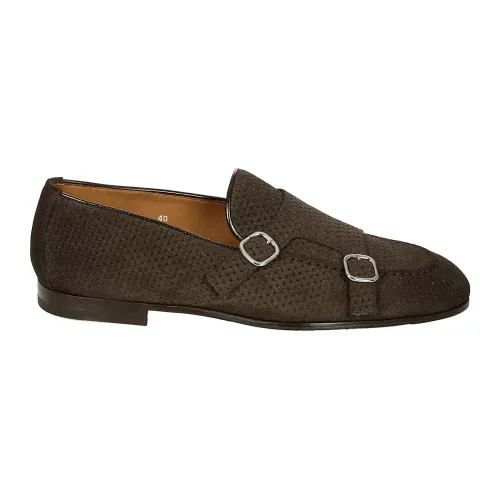 Doucal's , Brown Suede Loafers for Men ,Brown male, Sizes: