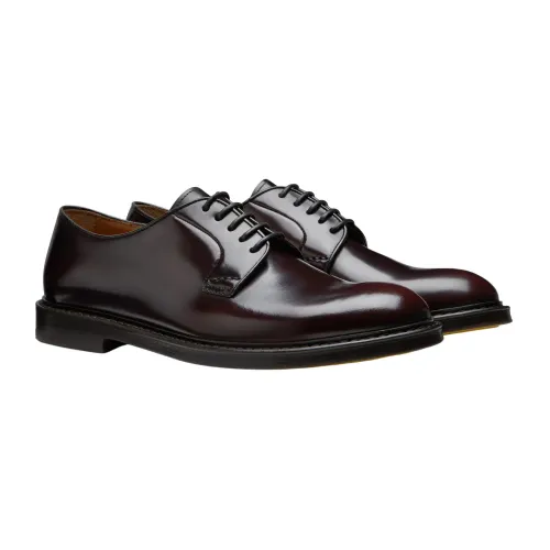 Doucal's , Burgundy Derby Shoes ,Brown male, Sizes: