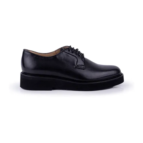 Doucal's , Classic Leather Women's Derby Shoes ,Black female, Sizes: