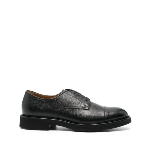 Doucal's , Lace Up Leather Shoes ,Black male, Sizes: