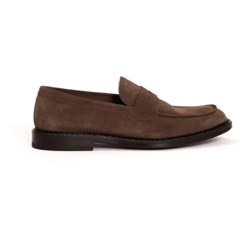 Doucal's , Men Shoes Moccasins Beige Aw22 ,Brown male, Sizes: