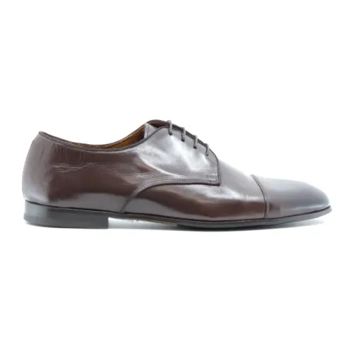 Doucal's , Moro Toe Derby Shoes ,Brown male, Sizes: