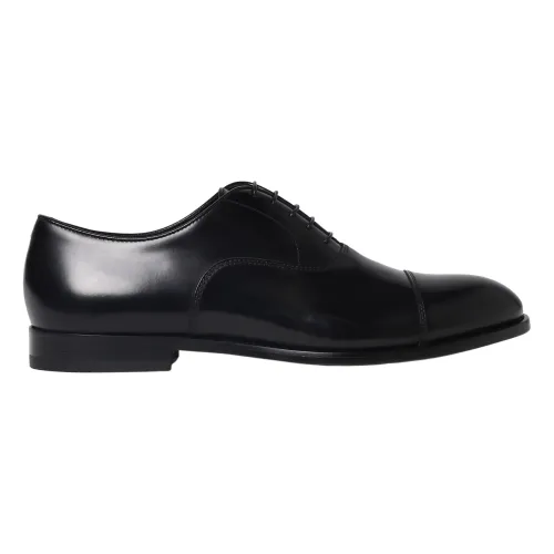 Doucal's , Oxford Cap Toe Shoes ,Black male, Sizes: