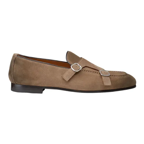 Doucal's , Panarea Buckle Shoes ,Brown male, Sizes: