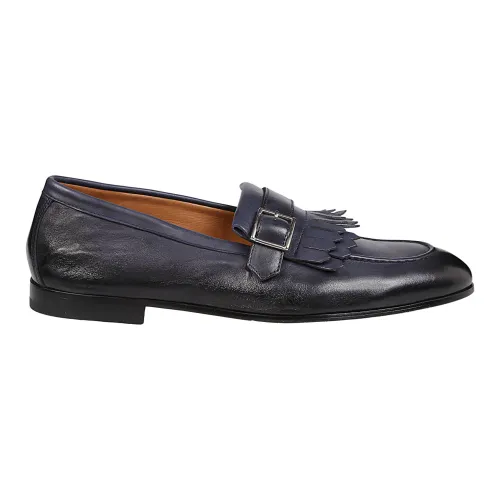 Doucal's , Shanghai Loafers in Blue/Black ,Blue male, Sizes: