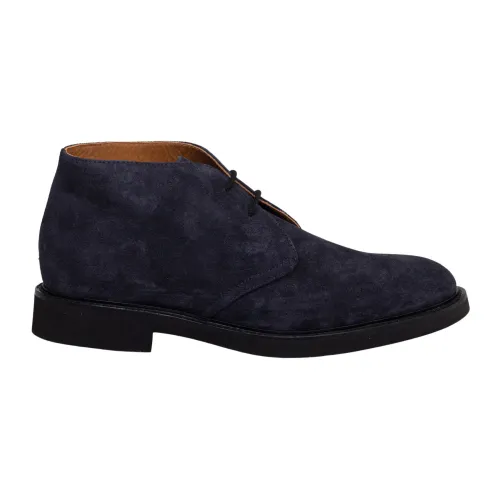 Doucal's , Suede Chukka Boot ,Blue male, Sizes: