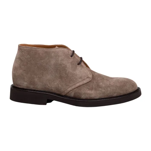 Doucal's , Suede Chukka Boot with Dainite Sole ,Brown male, Sizes:
