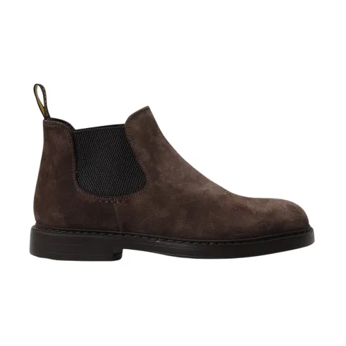 Doucal's , Suede Polacchino Shoes ,Brown male, Sizes: