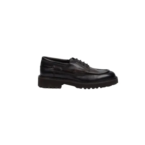 Doucal's , Triumph Moro Lace-up Shoe ,Black male, Sizes: