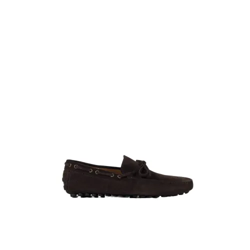Doucal's , Tubular Lace Driver Shoe ,Brown male, Sizes: