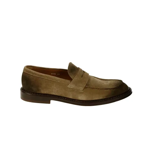 Doucal's , Unlaced Moccasins ,Beige male, Sizes: