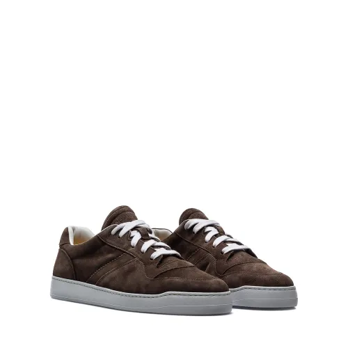 Doucal's , Upgrade Your Sneaker Game with High-Quality Suede Men`s Sneakers ,Brown male, Sizes: