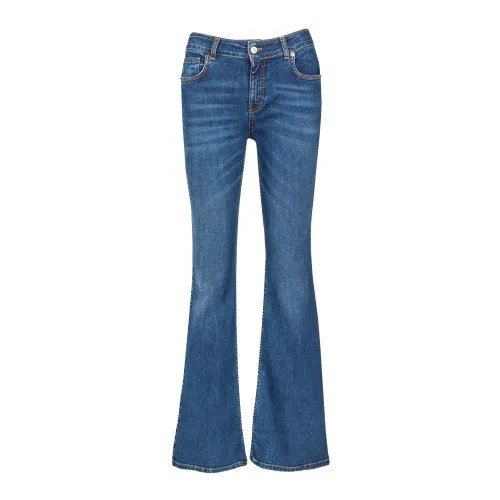 Douuod Woman , Flared Jeans 5-Pocket Zip Closure ,Blue female, Sizes: