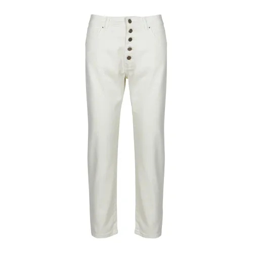 Douuod Woman , Straight Leg Jeans with 5 Pockets ,White female, Sizes: