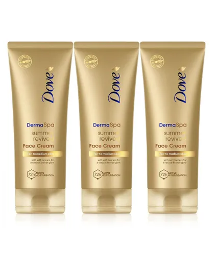 Dove Derma Spa Face Cream Summer Revived Self Tan for Fair to Medium Skin 3x75ml - One Size