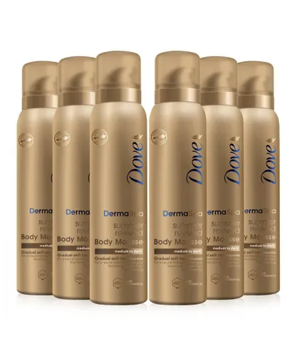Dove Derma Spa Self Tan Body Mousse Summer Revived for Medium/Dark Skin, 6x150ml - One Size