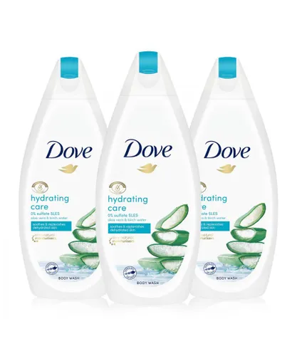 Dove Hydrating Care Aloe Vera & Birch Water Body Wash 450ml, 3pk - NA - One Size