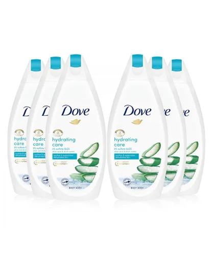 Dove Hydrating Care Aloe Vera & Birch Water Body Wash 450ml, 6pk - NA - One Size