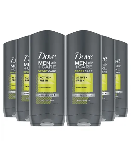 Dove Men+Care Micro Moisture Body & Face Wash, Sports Active, 400ml, 6Pk - NA - One Size