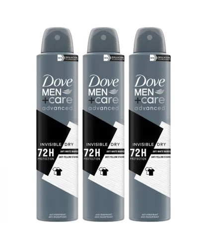 Dove Mens Anti-Perspirant Men+Care Advanced Invisible Dry 72H Protection Deo, 200ml, 3pack - Cream - One Size