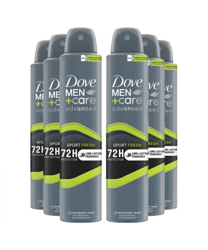 Dove Mens Anti-Perspirant Men+Care Advanced Sport Fresh 72H Protection Deo, 200ml, 6 Pack - One Size