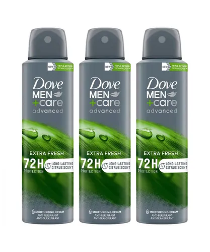 Dove Mens Men+Care Antiperspirant Deodorant 72H Protection Extra Fresh 150 ml, 3 Pack - Cream - One Size