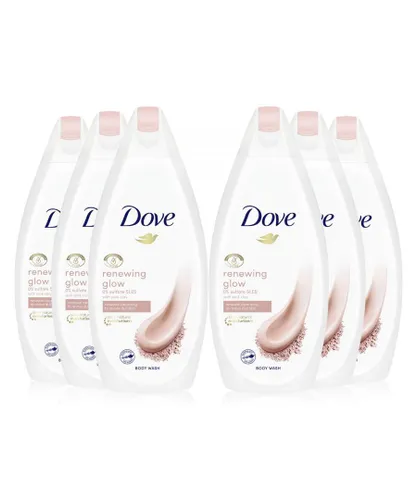 Dove Renewing Glow 0% Sulfate Pink Clay Body Wash, 6 pack of 450 ml - Cream - One Size