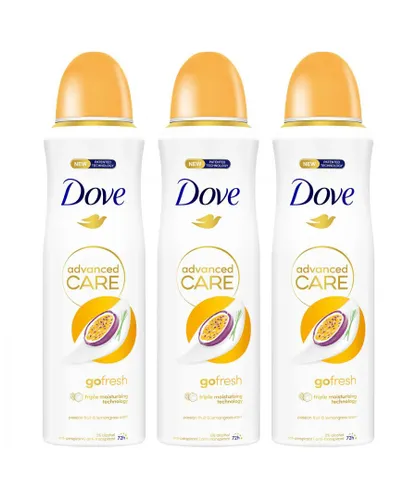 Dove Womens Advanced Care Antiperspirant Deodorant Passion Fruit & Lemongrass, 200 ml, 3 Pack - Black - One Size