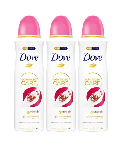 Dove Womens Advanced Care Antiperspirant Deodorant Pomegranate&Lemon Verbena, 200ml, 3 Pack - NA - One Size