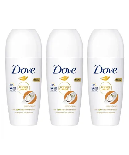 Dove Womens Antiperspirant Advanced Care Deodorant with Coconut Scent 48H - 50ml, 3 Pack - NA - One Size