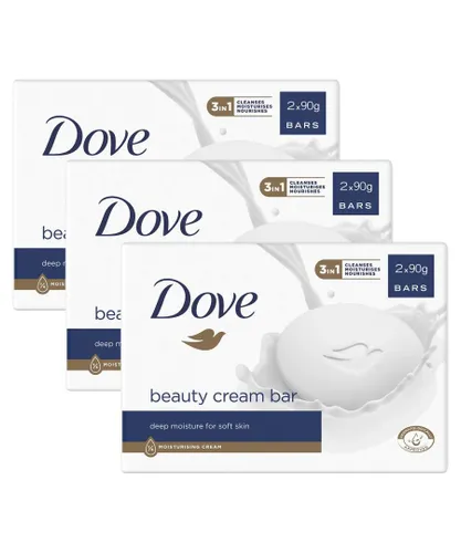 Dove Womens Original Beauty Cream Bar Deep Moisture for Soft and Smooth Skin 2x90g, 3pk - One Size