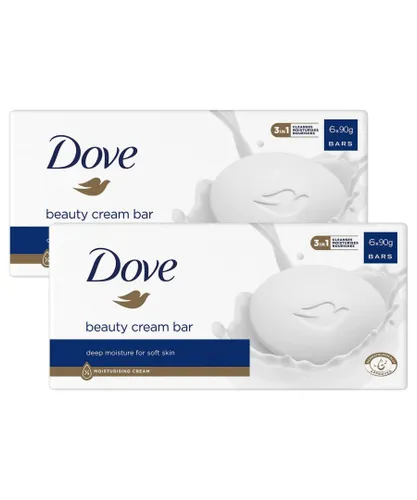 Dove Womens Original Beauty Cream Bar Deep Moisture for Soft and Smooth Skin 6x90g, 2pk - One Size