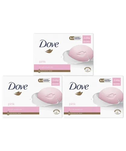 Dove Womens Pink Moisturising Beauty Cream Bar for Soft and Smooth Skin, 2 x 90g, 3pk - One Size
