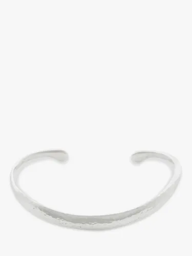 Dower & Hall Sterling Silver Curved Torque Bangle, Silver - Silver - Female