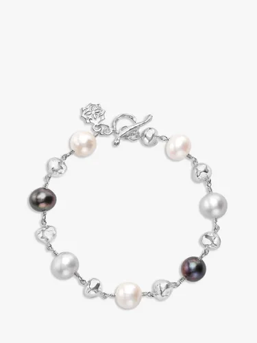 Dower & Hall Sterling Silver Pearlicious Pearl Nugget Bracelet - Silver/Multi - Female