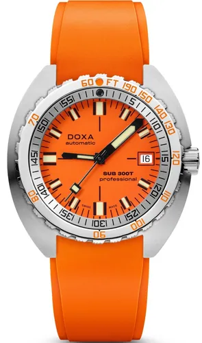 Doxa Watch Sub 300T Professional Rubber - Orange