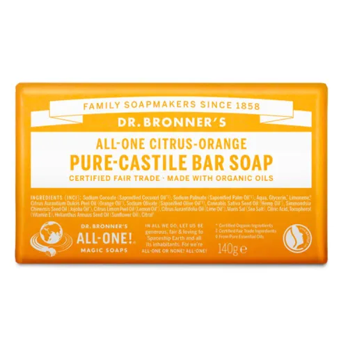 Dr Bronner's Citrus Orange Pure Castile Bar Soap