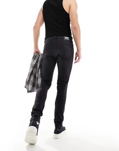 Dr Denim Chase skinny fit jeans in dark worn black
