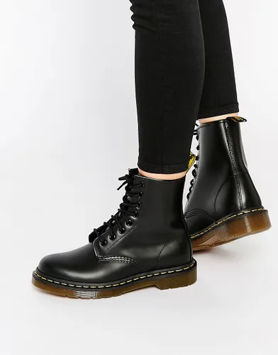 Dr Martens 1460 8-Eye Smooth Leather Lace Up Boots-Black
